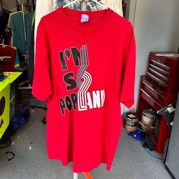Port 68 Other - Port And Company TShirt Mens Size XLT Red Vintage Trailblazers NBA Graphic Print